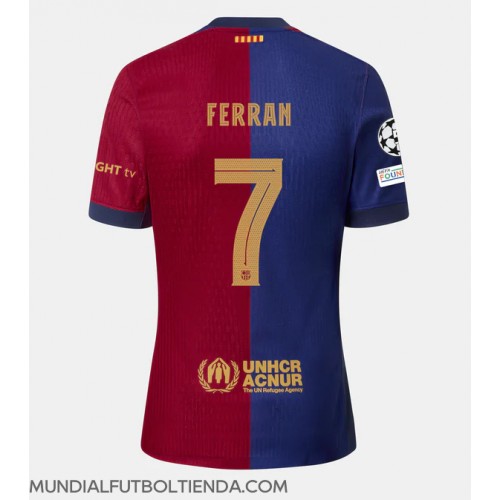 Camiseta Barcelona Ferran Torres #7 Primera Equipación Replica 2024-25 mangas cortas